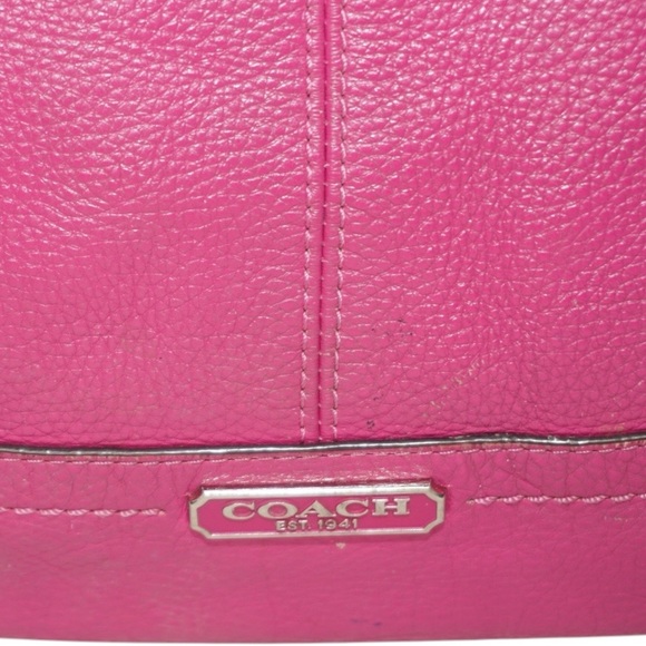 Coach Pink Park Pebble Leather F23293 Hobo Bag - Picture 2 of 14